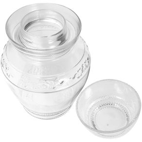 Brand New 2.5-liter fermentation jar with lid, wide mouth and water seal.