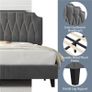 Double Upholstered Velvet Bed Frame with with Diamond Button Image 6