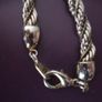 Thick Silver Tone Metal Twisted Rope Necklace 1970s Image 2
