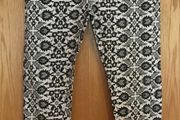 ZARA Printed Trousers 42  Slim Fit Cotton jeans