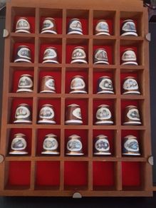 Collection of Owl Thimbles Mayfair Edition wt Stand