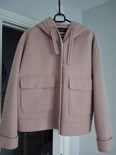 Max Mara Gary Hooded Patch Pocket Jacket - Powder Pink - RRP 529 - Fits UK 12