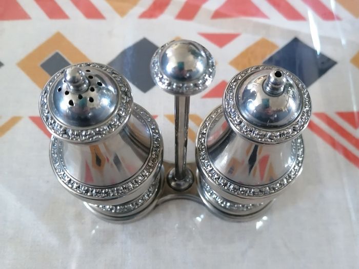 Vintage Silver Plated Salt and Pepper Set
