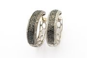 Cubic Zirconia Pave Sterling Silver Stud Earrings