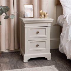 Bargain PAIR of designer bedside drawers in colour 'taupe'