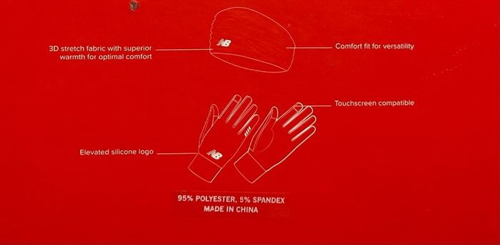 New balance running winter gloves neck tube size L/XL