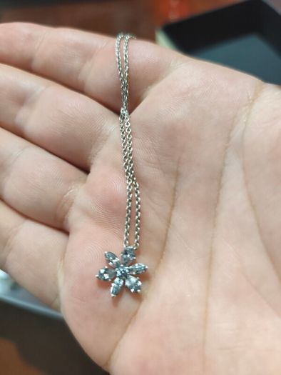 Pandora silver set necklace ring charm