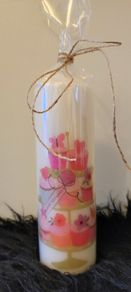 Handmade candle decoupage birthday idea