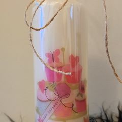 Handmade candle decoupage birthday idea
