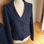 Stunning Hobbs Fully Lined Pure Wool Navy Trouser Suit 10-12 Image 8