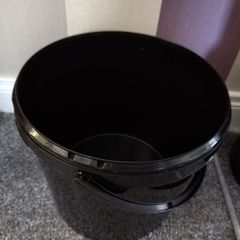 Set of x3 5kg Black Plastic Storage Tubs