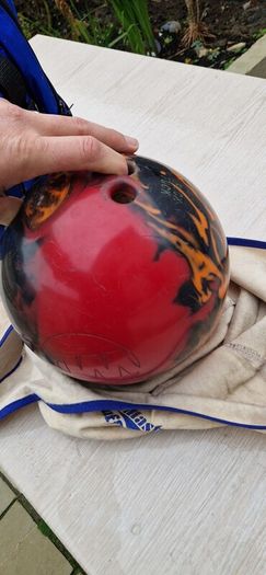 bowling ball and bag