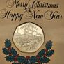 Isle of Man 1984 Silver Proof Christmas 50p Coin in Original Folder Image 4