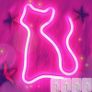 FREE EXPRESS SHIPPING Cat LED Neon Light Sign Cat Neon Lamp Pink Cat Neon Sign for Bedroom Wall Decor Light Up LED Signs Neon Nigh Light Sign Neon Wall Light Cat Gift for Girls Christmas Image 4