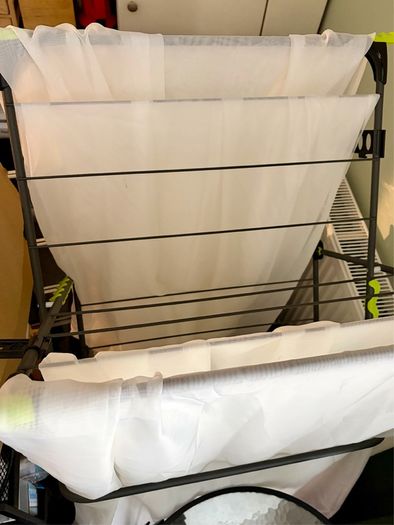 4 x Panels of Cream Voile 57" wide x 90" drop - 2 pairs