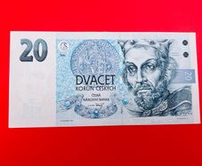 Czech Republic  20 Korun  1994  Scarce ( Uncirculated ) Pick 10a