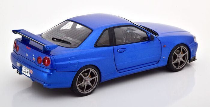 Nissan Skyline GT-R R34 Metallic Blue - New in Box - 1/18