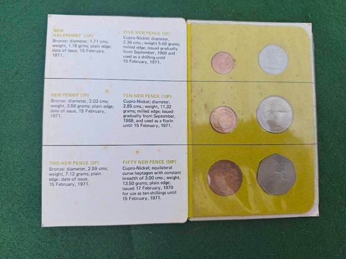 1971 UNC Decimal Coin Set