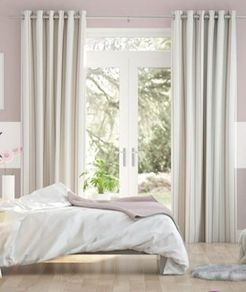 Twill Stripe Blush Curtains (Blinds2go)