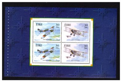2000 Ireland Military Aviation Commemorative Stamps Booklet Pane Mint Never Hinged (MNH). Hibernian HP121