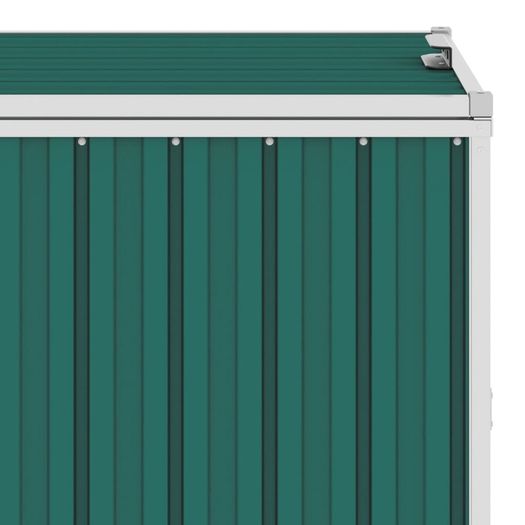 Triple Garbage Bin Shed Green 213x81x121 cm Steel
