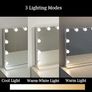 Hollywood mirror, make up mirror with LED lights, touch control, large cosmetic mirror with dimmable LED lights, cosmetic mirror with lighting, vanity mirror with 12 lights, white Image 2