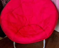 Coral Red Saucer Chair