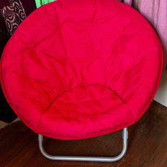 Coral Red Saucer Chair