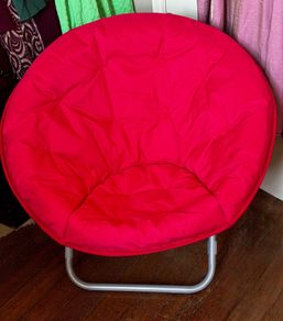 Coral Red Saucer Chair