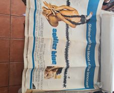 antique poster of soldier blue