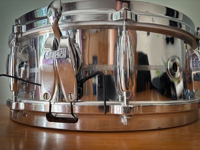 Gretsch 4160 Chrome Over Brass Snare Drum 14 x 5 1970s