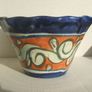 TALAVERA pottery planter (5 3/8" across) - hand-made & hand-painted flower planter signed by potter/painter 'T Ruth Mex' (1990's or earlier) Image 5