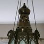 Handcrafted  Brass Hanging Lamp Shade pendent with Glass Image 7