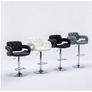 Mercury PU Swivel Faux Leather Breakfast Kitchen Bar Stool Pub Barstool (Black-PU) Image 2