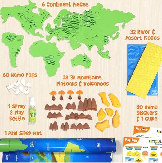 Imagimake Mapology Physical Features of World - 3D World Puzzle & Jigsaw for Kids