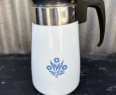 Vintage Retro Corningware percolator coffeepot. C1960