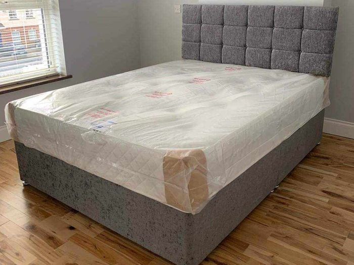 Double 4ft6 5ft King And 6ft Superking Sizes Divan Beds Instock. Tufted Mattresses And Optional Drawers Available