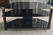 Black Glass TV / Media Stand  3 Tiers