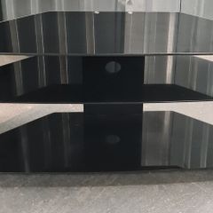Black Glass TV / Media Stand  3 Tiers