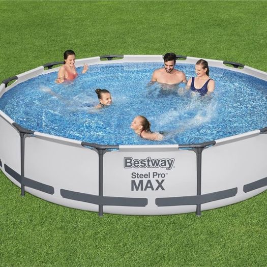 NEW SALE | Steel Pro Pool Swimming Pool, Round Above Ground Garden Frame Pool, Multiple Sizes, 12' x 30"/3.66m x 76cm
