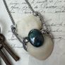 1 Soldered Taurus Bull Disc Bones with a Flashy Blue Labradorite Crystal Pendant Talisman Witchy Spiritual Amulet Image 3