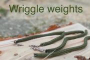 Sets of 4 wriggle weights for salmon and trout fishing