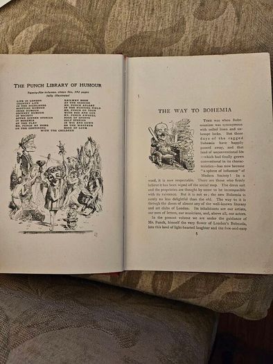 Mr Punch In Bohemia. 156 Illustrations First Edition 1920 Hardback In Fair Condition.  See Photos For Same.