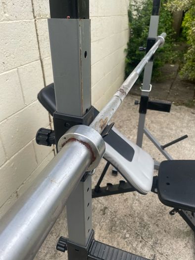 Full set of weights and 20kg Olympic bar