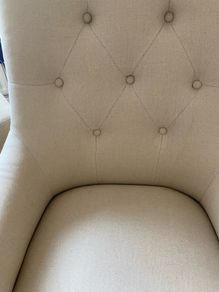 Pair of handmade linen chairs