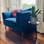 Modern navy armchair Image 5