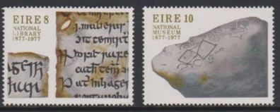Ireland 1977 - Scott #411 & 412 - Centenary of the National Library & National Museum - Mint Never Hinged
