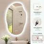 Irregular Bathroom Mirror with LED Lights 600x900mm, Bluetooth Led Bathroom Mirror, Anti-Fog, 3000K-6500K, Dimmable, Memory, HD Tempered Glass, IP44 Waterproof, Horizontal/Vertical Image 8