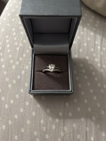 Teardrop diamonte ring with double row effect