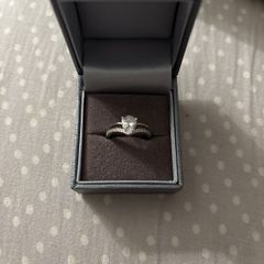 Teardrop diamonte ring with double row effect